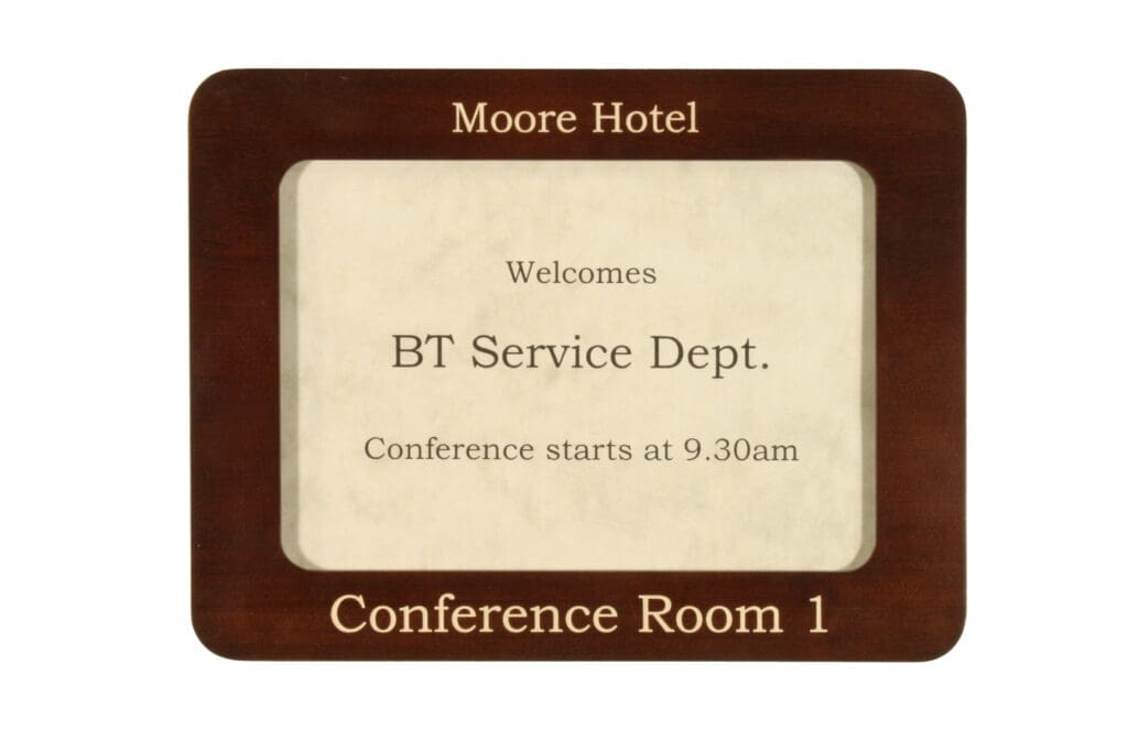 Custom made poster frame for hotel conference room