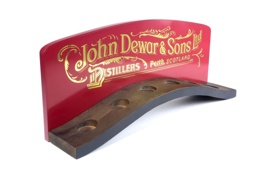 Wooden display stand and signage