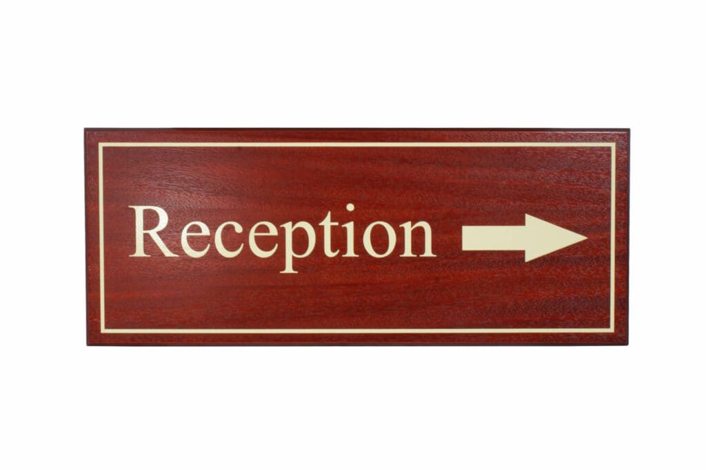 Custom Made Reception Desk Signage