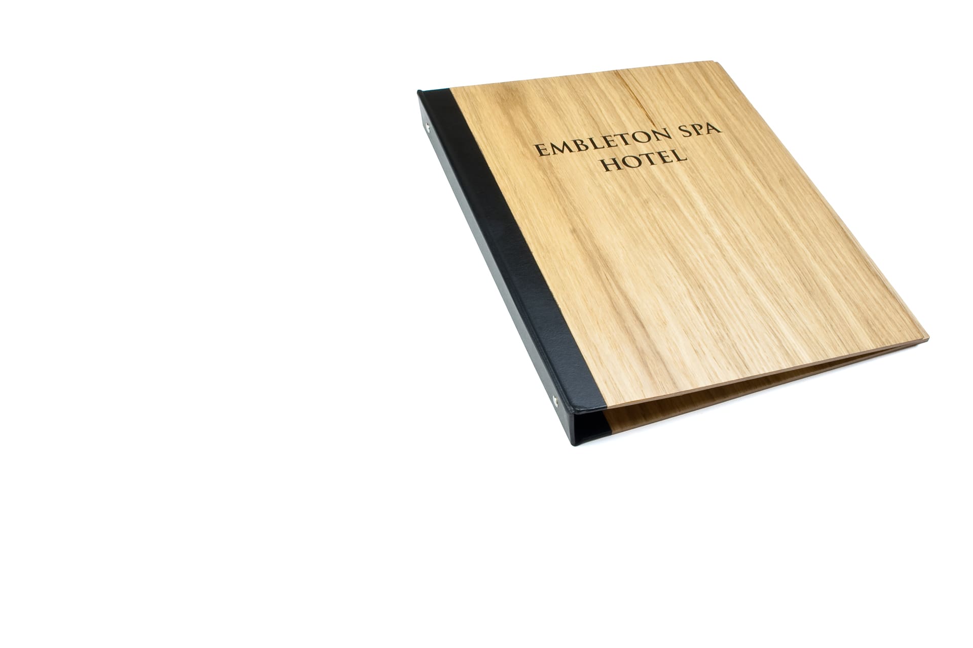 Wooden Folder Leather Spine