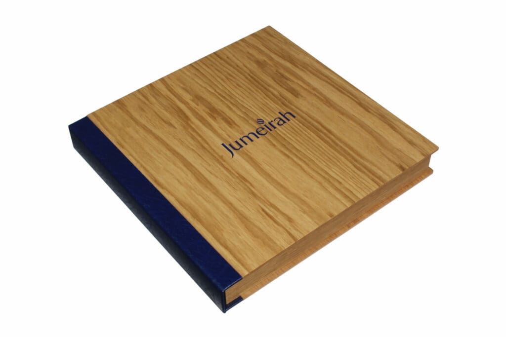 Luxury Wooden Folder with Leather Spine